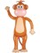 67" Jumbo Brown Tan Inflatable Monkey Zoo Animal Party Decoration